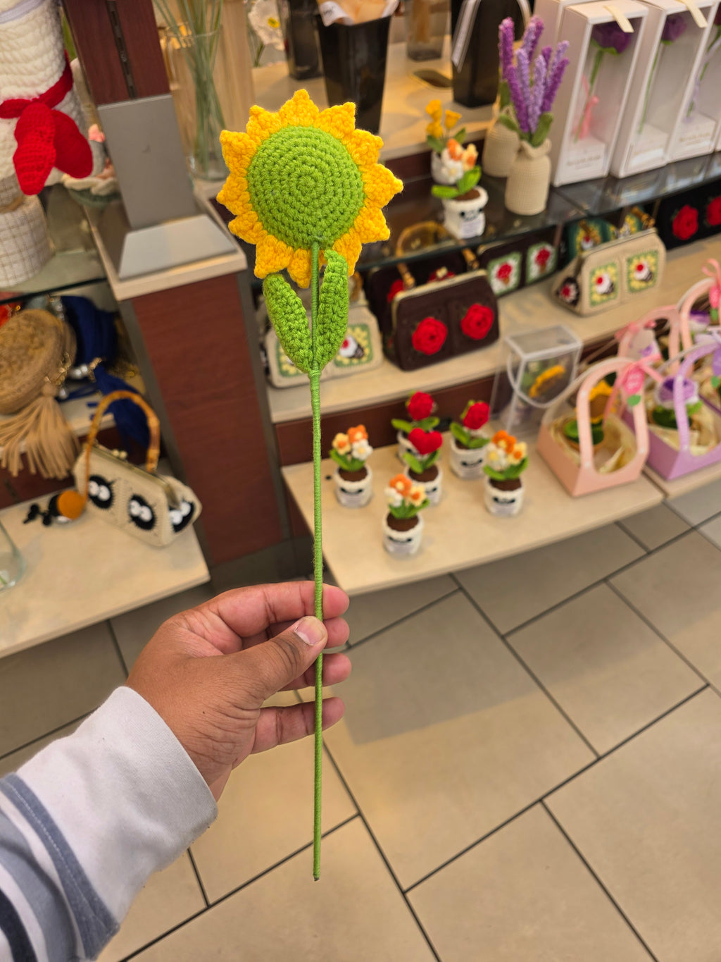 Crochet sunflower