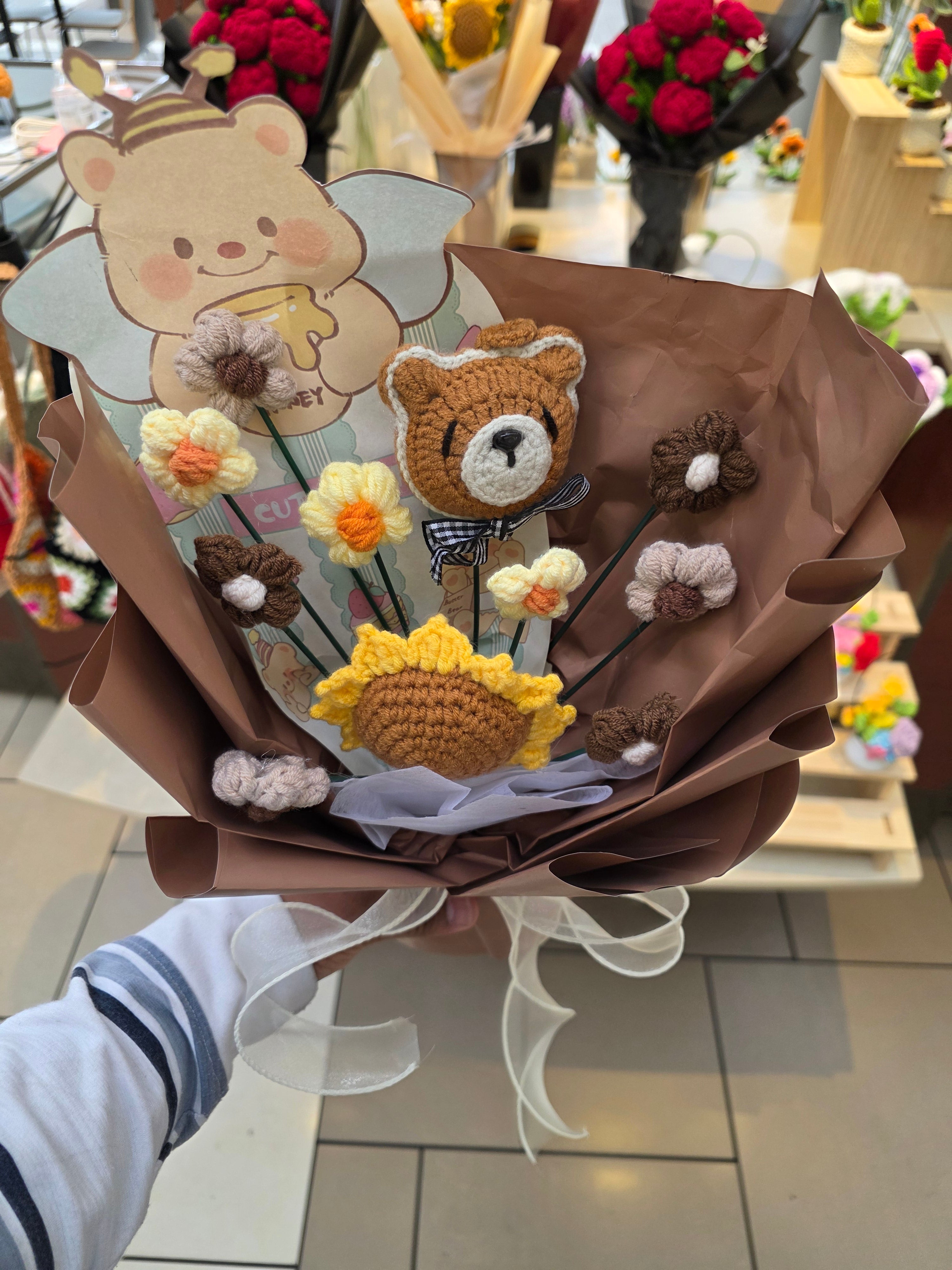 Crochet Teddy bouquet
