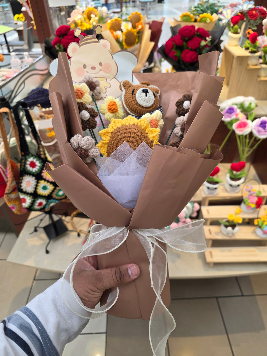 Crochet Teddy bouquet
