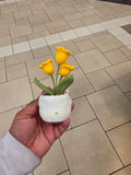 Crochet bunny pot