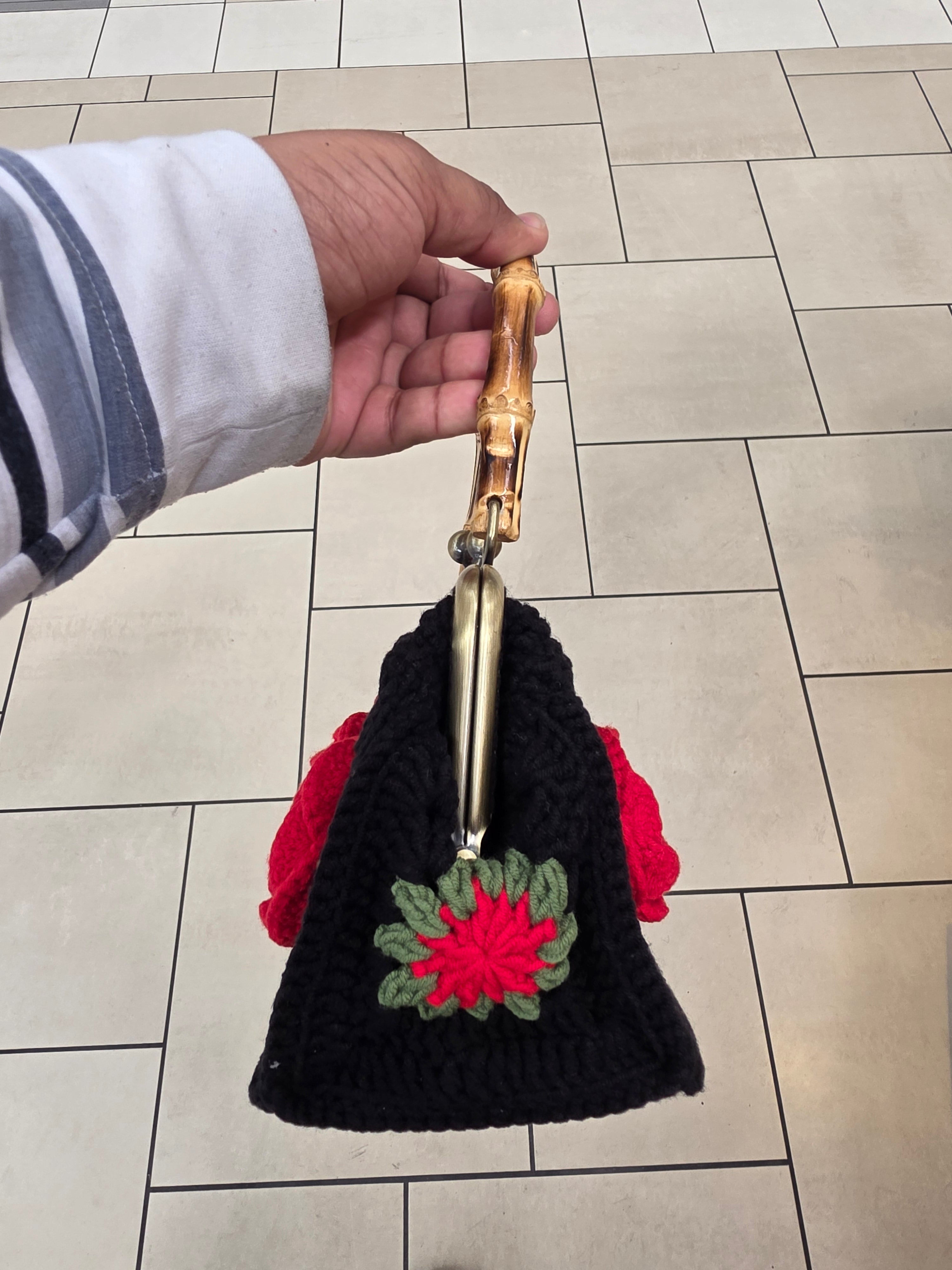 Crochet Rose purse