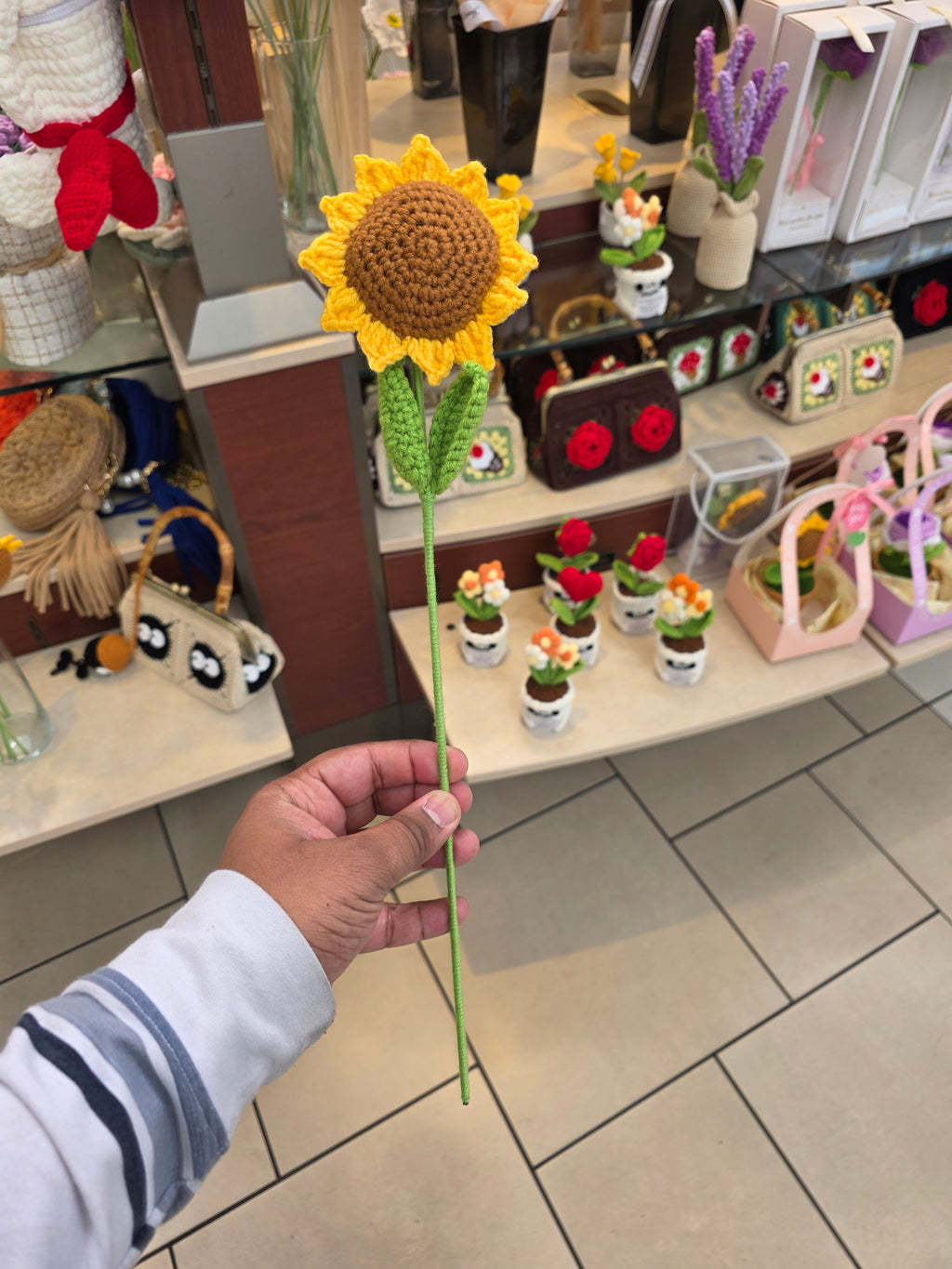 Crochet sunflower