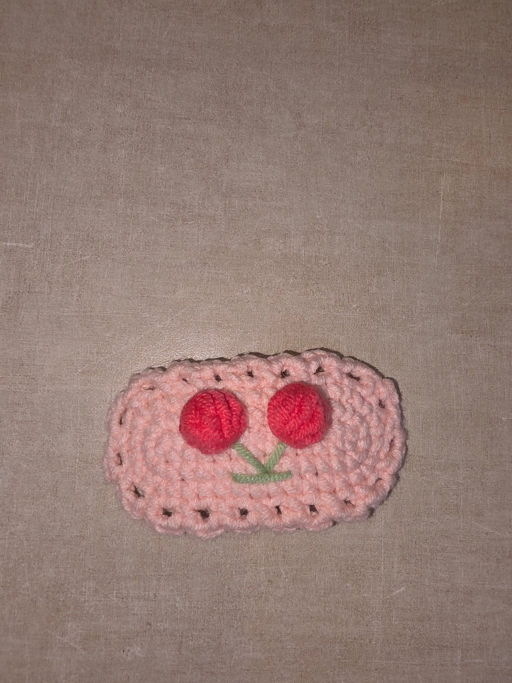 Pink cherry hair clip [ set of 3 ]