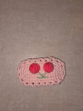 Pink cherry hair clip [ set of 3 ]